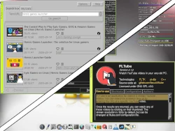 The following is displayed: Screen Splitted diagonally, showing default color theme above the splitter line and dark theme below the line.